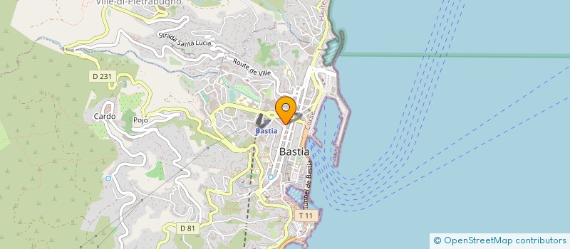 localisation de l'entreprise ORGANIS'FESTA à BASTIA