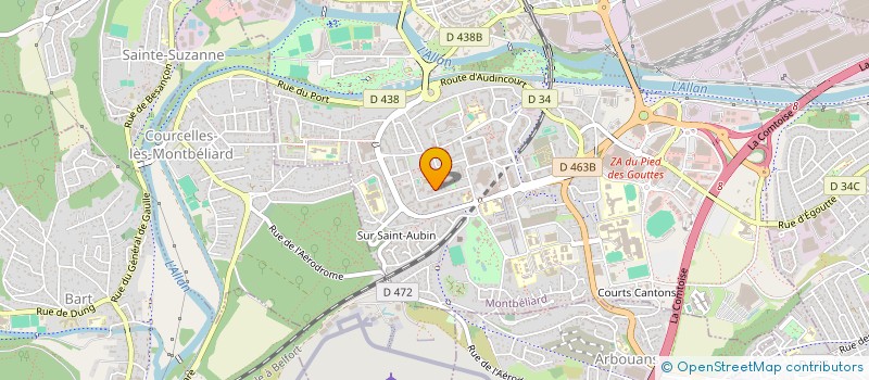 localisation de l'entreprise ORGANIS FORMAT ETUD RECHERC PEDAGO à MONTBELIARD