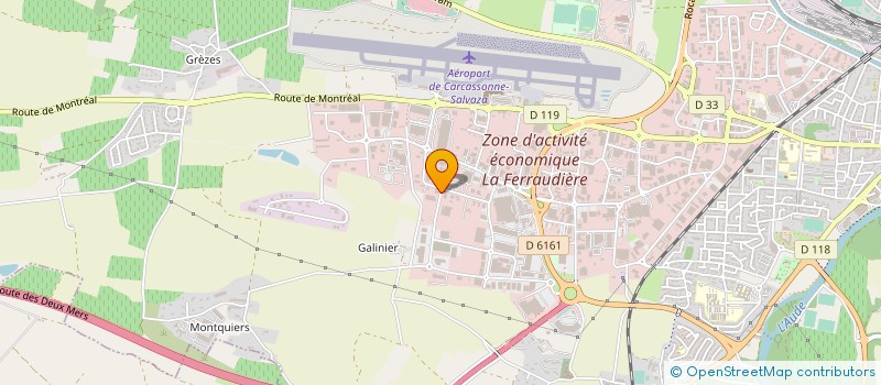 localisation de l'entreprise ORGANIS FORMATION FEDERATION DU BAT & TP à CARCASSONNE