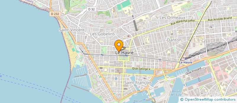 localisation de l'entreprise ORGANIS REG PROF IMMOB HAVRE PAYS CAUX  LE HAVRE