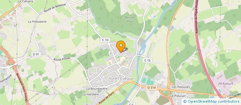 localisation de l'entreprise ORGANIS SARTH ENSEIGNE RURAL INSERT SOC  YVRE-L'EVEQUE