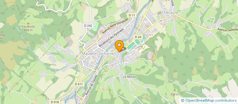 localisation de l'entreprise ORGANISATION CHASSE PECHE ET VOYAGES  MAULEON-LICHARRE