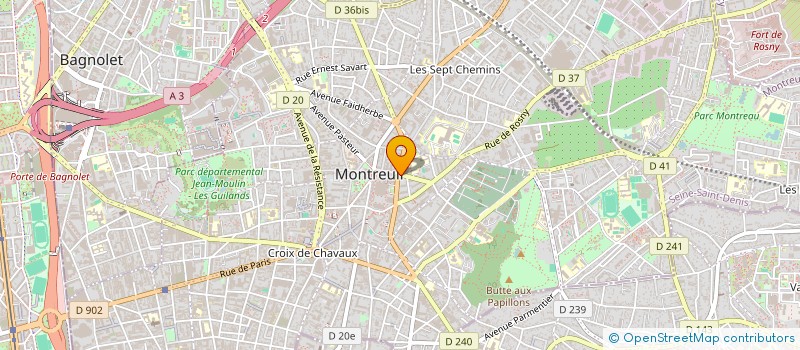 localisation de l'entreprise ORGANISATION COEUR EN EVEIL FRANCE à MONTREUIL