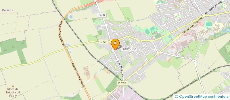 localisation de l'entreprise ORGANISATION.COM  DAINVILLE