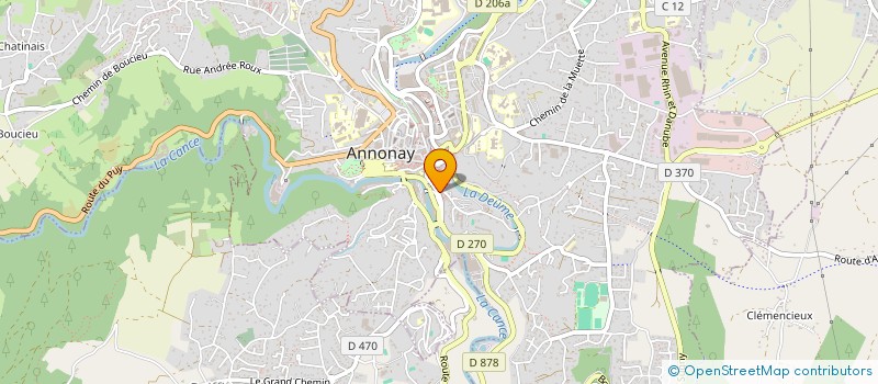 localisation de l'entreprise ORGANISATION COORDINATION ETUDIANTS à ANNONAY