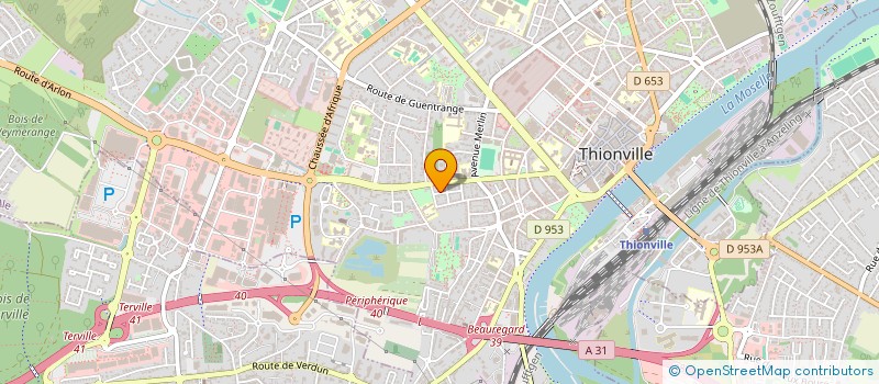 localisation de l'entreprise ORGANISATION ET FINANCE à THIONVILLE