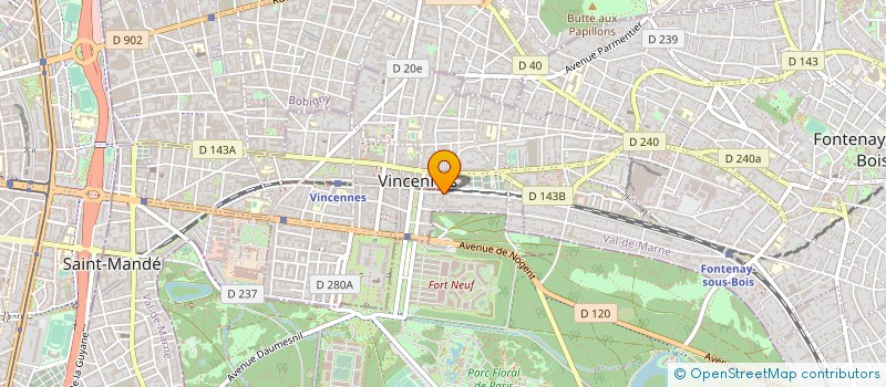 localisation de l'entreprise ORGANISATION ET GESTION DES ENTREPRRISE à VINCENNES