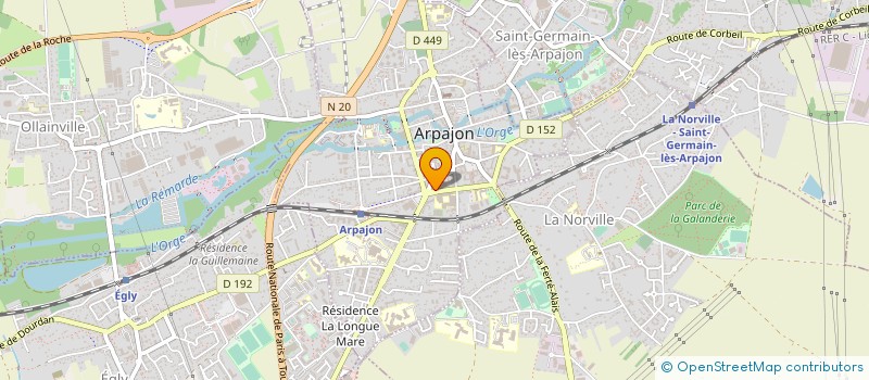 localisation de l'entreprise ORGANISATION ET REVISION COMPTABLE à ARPAJON