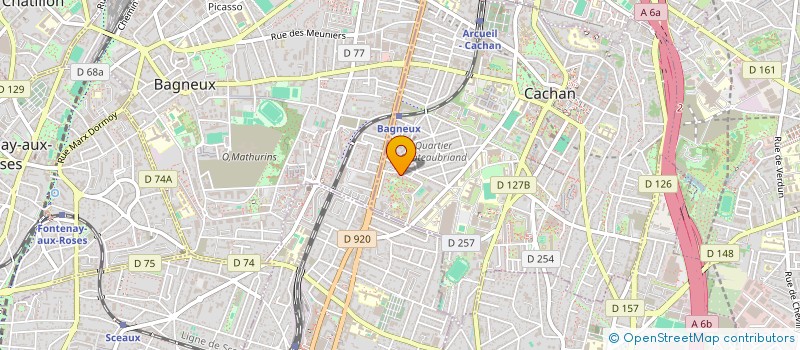 localisation de l'entreprise ORGANISATION EVENEMENTS CULTURELS ET SPORTIFS ET SOLIDAIRE  CACHAN