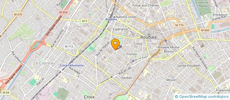 localisation de l'entreprise ORGANISATION FRANCAISE DE LA COOPERATION INTERNATIONALE  ROUBAIX