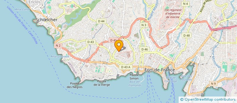 localisation de l'entreprise ORGANISATION, GESTION ET PROCEDURES  FORT-DE-FRANCE