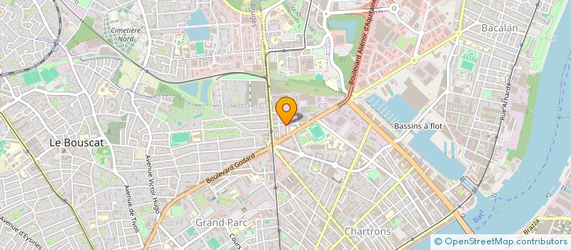 localisation de l'entreprise ORGANISATION GIRONDINE SOINS A DOMICILE à BORDEAUX