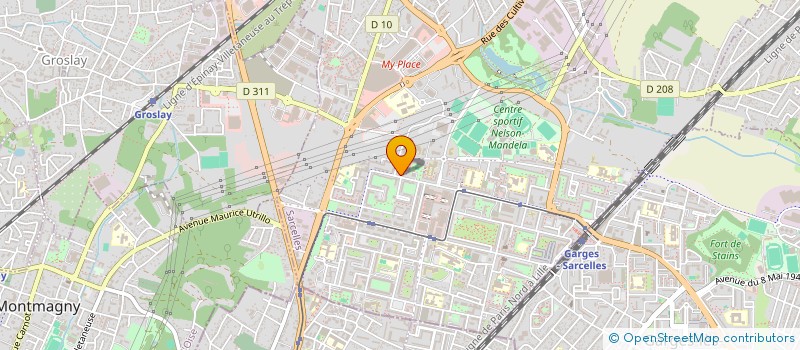 localisation de l'entreprise ORGANISATION HUMANITAIRE EDUCATIVE LOISIR SOCIAL  SARCELLES