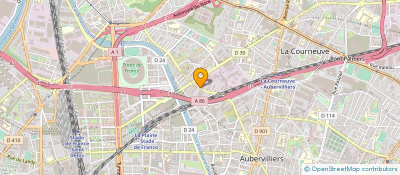 localisation de l'entreprise ORGANISATION LIVRAISON MONTAGE OLM  AUBERVILLIERS