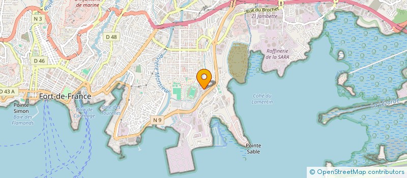 localisation de l'entreprise ORGANISATION METIERS DE L'ELECTRICITE  FORT-DE-FRANCE