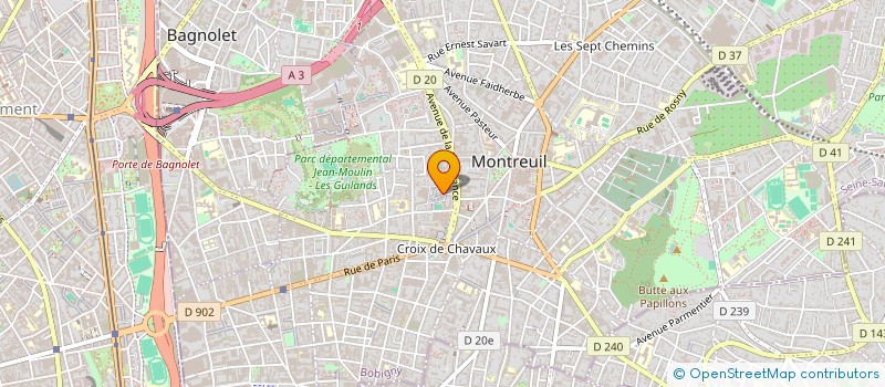 localisation de l'entreprise ORGANISATION POUR UNE CITOYENNETE UNIVERSELLE à MONTREUIL