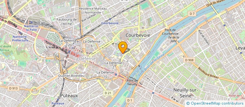 localisation de l'entreprise ORGANISATION PROFESSIONNELLE DES FABRICANTS DE SYSTEME ANTICHUTE à COURBEVOIE
