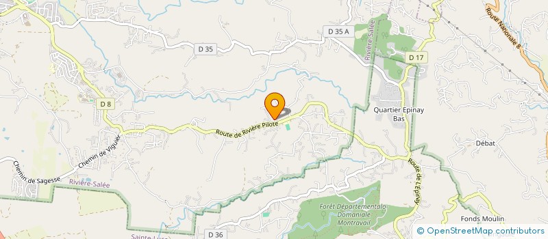 localisation de l'entreprise ORGANISATION PROFESSIONNELLE DES METIERS DE L'HABILLEMENT  RIVIERE-SALEE