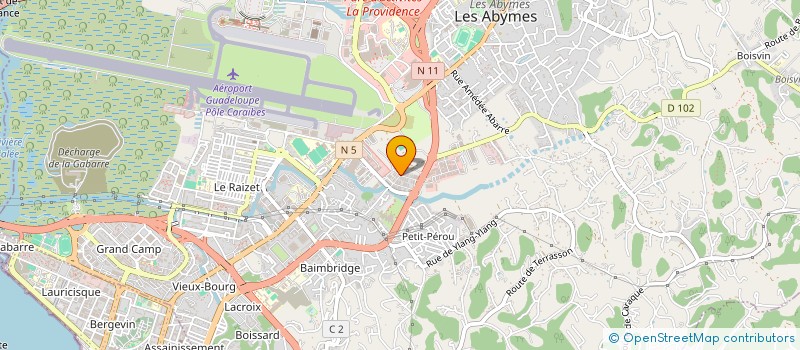 localisation de l'entreprise ORGANISATION REGIONALE D'APPUI A LA QUALITE DES SOINS ET LA SECURITE DES PATIENTS - SRA DE GUADELOUPE ORAQS-97.1 à LES ABYMES