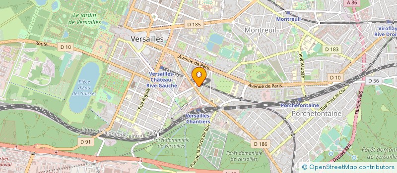 localisation de l'entreprise ORGANISATION SEJOURS LINGUISTI à VERSAILLES