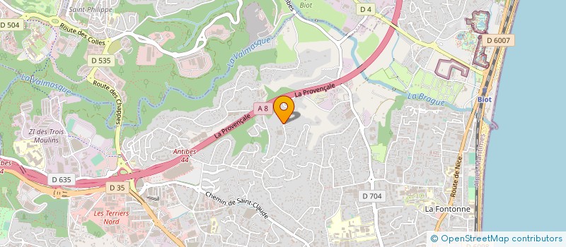 localisation de l'entreprise ORGANISATION SPORT EVENEMENT  ANTIBES