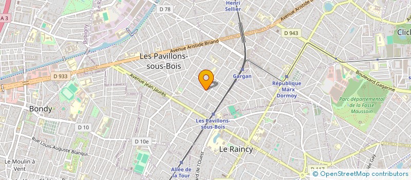 localisation de l'entreprise ORGANISATION SURVEILLANCE SECURITE  LES PAVILLONS-SOUS-BOIS