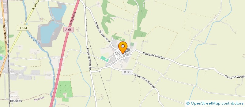 localisation de l'entreprise ORGANISATION SYNDICALE DES TAXIS DE L'ARIEGE à MONTAUT