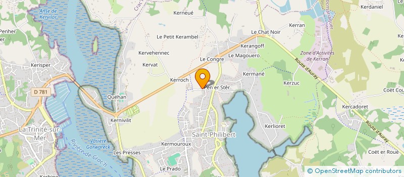 localisation de l'entreprise ORGANISATION TRPTS BRETAGNE EUROPE  SAINT-PHILIBERT