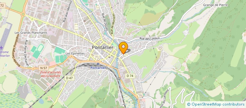localisation de l'entreprise ORGANISME CONSEIL DEVELOP. INTERNATIONAL à PONTARLIER