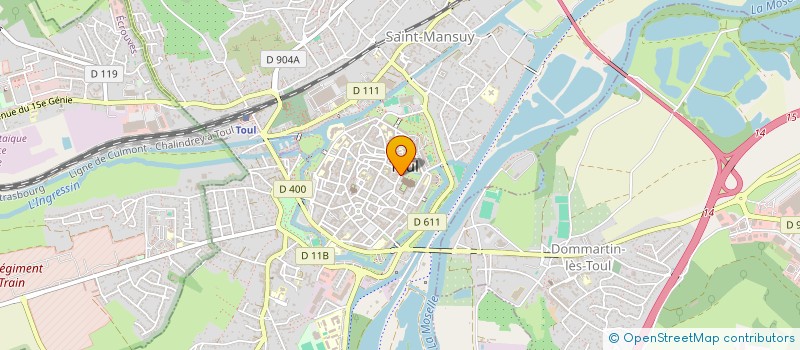 localisation de l'entreprise ORGANISME DE DEFENSE ET DE GESTION DE L'A.O.C. COTES DE TOUL  TOUL