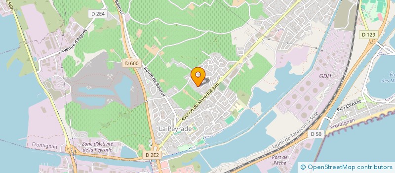 localisation de l'entreprise ORGANISME DE FORMATION PROFESSIONNELLE FRANCE  FRONTIGNAN