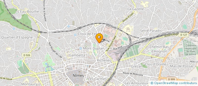 localisation de l'entreprise ORGANISME DE GESTION D'ETABLISSEMENT D'ENSEIGNEMENT CATHOLIQUE DE L'INSTITUT DE LA VALSAINTE  NIMES