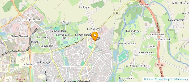 localisation de l'entreprise ORGANISME DE GESTION DE L ECOLE CATHOLIQUE DU LYCEE ST ETIENNE  CESSON-SEVIGNE