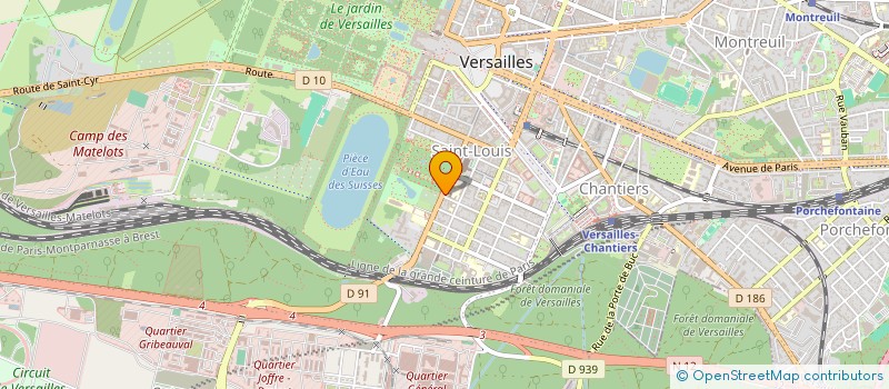 localisation de l'entreprise ORGANISME DE GESTION DE L'ENSEIGNEMENT CATHOLIQUE DES YVELINES à VERSAILLES