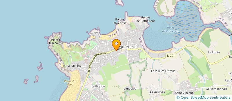 localisation de l'entreprise ORGANISME DE GESTION DE L'ENSEIGNEMENT CATHOLIQUE ECOLE SAINT MICHEL ROTHENEUF  SAINT-MALO