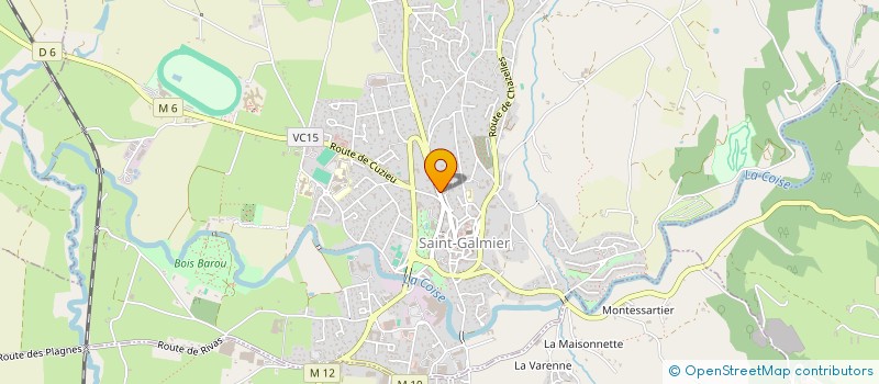 localisation de l'entreprise ORGANISME DE GESTION DE L ENSEIGNEMENT CATHOLIQUE JEAN PAUL II  SAINT-GALMIER