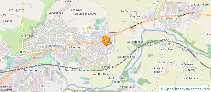 localisation de l'entreprise ORGANISME DE GESTION DE L'ENSEIGNEMENT CATHOLIQUE ST MELAINE  CHATEAUBOURG