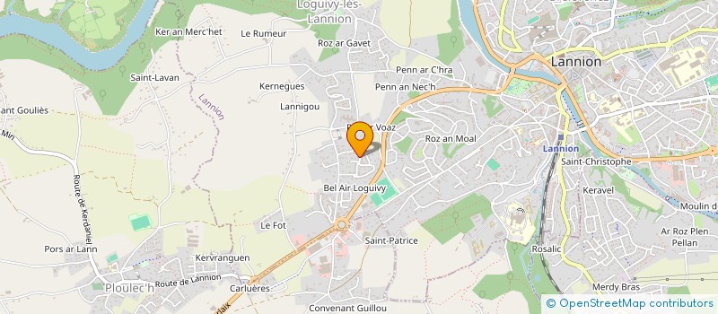 localisation de l'entreprise ORGANISME DE GESTION DE L'ETABLISSEMENT CATHOLIQUE D'ENSEIGNEMENT - ECOLE NOTRE DAME DE PLOUMILLIAU (OGEC ECOLE NOTRE DA  PLOUMILLIAU