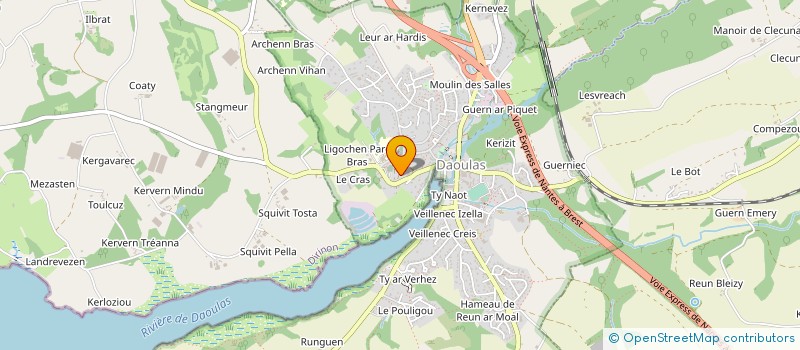 localisation de l'entreprise ORGANISME DE GESTION DE L'ETABLISSEMENT CATHOLIQUE D'ENSEIGNEMENT ECOLE NOTRE DAME DES FONTAINES  à DAOULAS