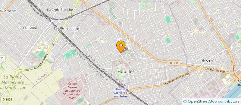 localisation de l'entreprise ORGANISME DE GESTION DE L'ETABLISSEMENT CATHOLIQUE D'ENSEIGNEMENT INSTITUT SAINTE THERESE DIT ASSOCIATION SAINTE THERESE  HOUILLES