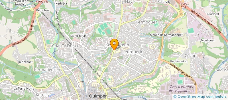 localisation de l'entreprise ORGANISME DE GESTION DE L ETABLISSEMENT CATHOLIQUE SAINT RAPHAEL - SAINT CHARLES à QUIMPER