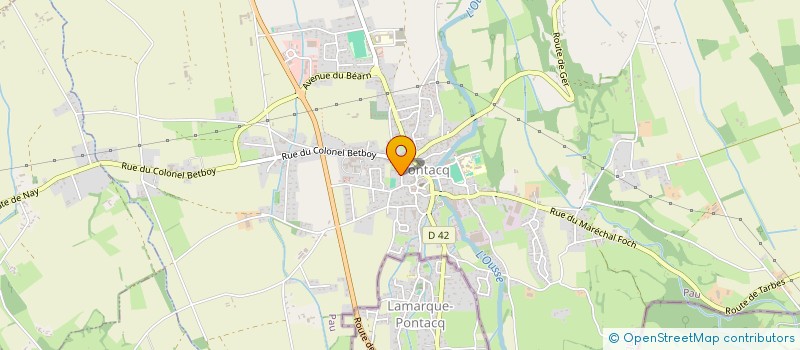 localisation de l'entreprise ORGANISME DE GESTION DES ECOLES CATHOLIQUES DE PONTACQ  PONTACQ