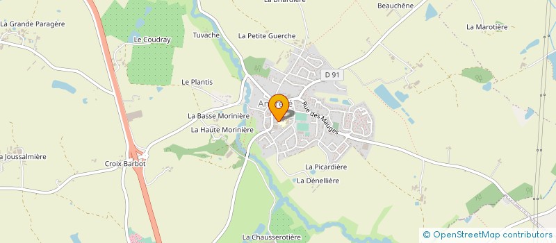 localisation de l'entreprise ORGANISME DE GESTION DES ECOLES LIBRES D'ANDREZE à BEAUPREAU-EN-MAUGES