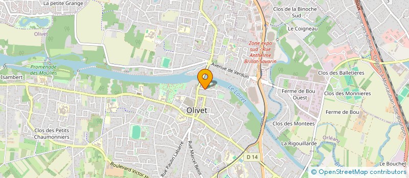 localisation de l'entreprise ORGANISME FORM'EXPERT à OLIVET