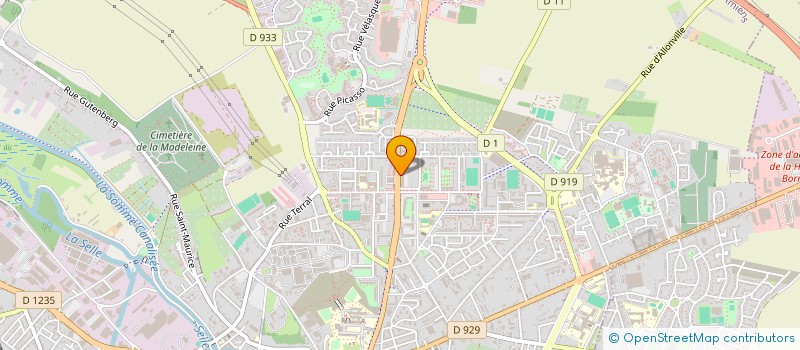 localisation de l'entreprise ORGANISME FORMATION RETOUR A L'EMPLOI à AMIENS