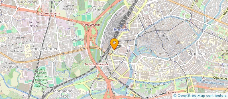 localisation de l'entreprise ORGANISME GESTION ASS CULTURELLES ALSACE à STRASBOURG