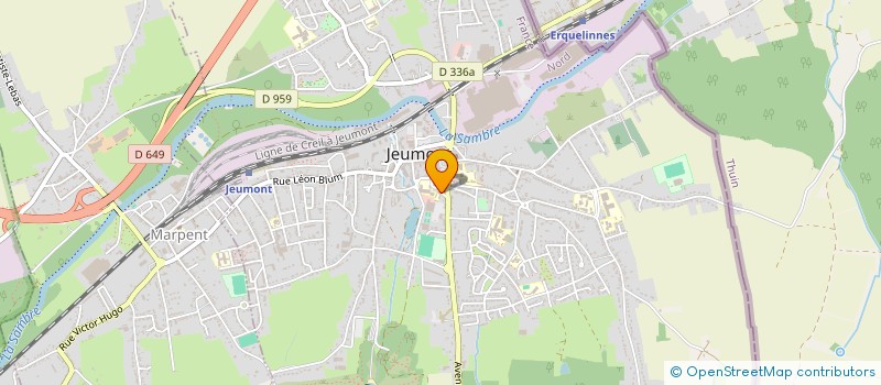 localisation de l'entreprise ORGANISME GESTION ENSEIGNEMENT CATHOLIQU  JEUMONT