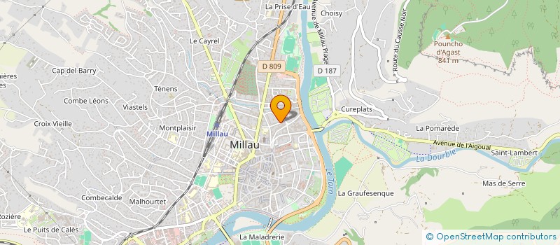 localisation de l'entreprise ORGANISME MIXTE DE GESTION AGREE AVEYRON LOZERE  MILLAU