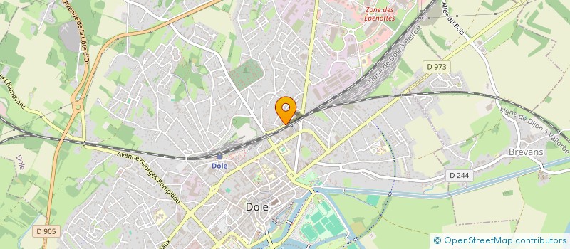 localisation de l'entreprise ORGANISME POUR LA PREVENTION ET LA SANTE AU TRAVAIL à DOLE