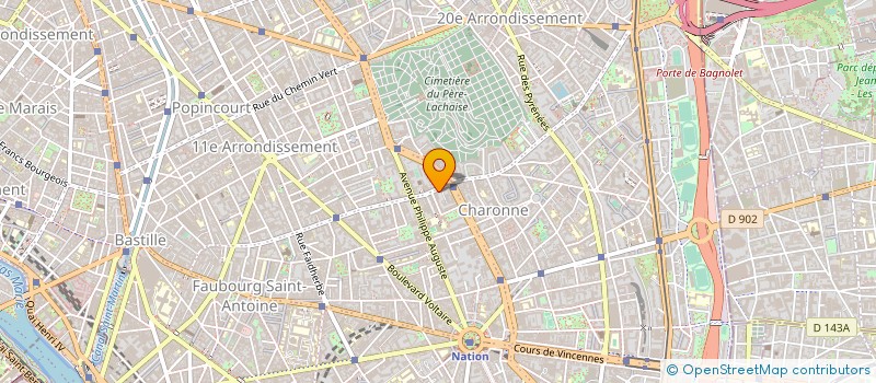 localisation de l'entreprise ORGANISMES RETRAITE & PREVOYANCE ASS à PARIS